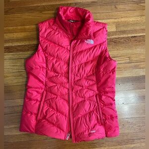 North Face Womens Alpz Down Vest Jacket Red Large